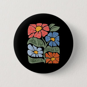 Floral Chinga La Migra Anti Ice Vintag Abolish II Button