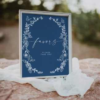 Floral Chinoiserie Favorit Pedestal Zeichen Sockelschild