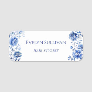 Floral Chinoiserie Name Tag Namensschild