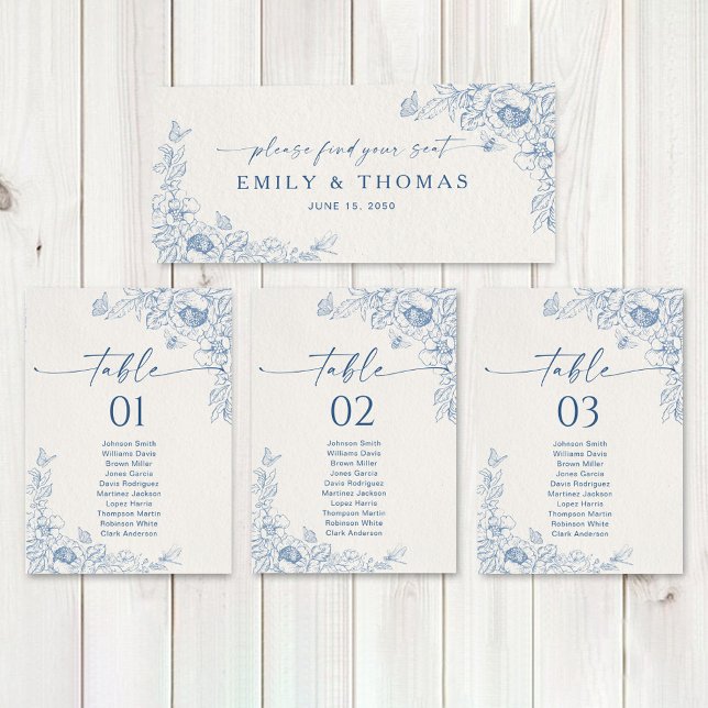 Floral Chinoiserie Wedding Head Table Sign (Von Creator hochgeladen)