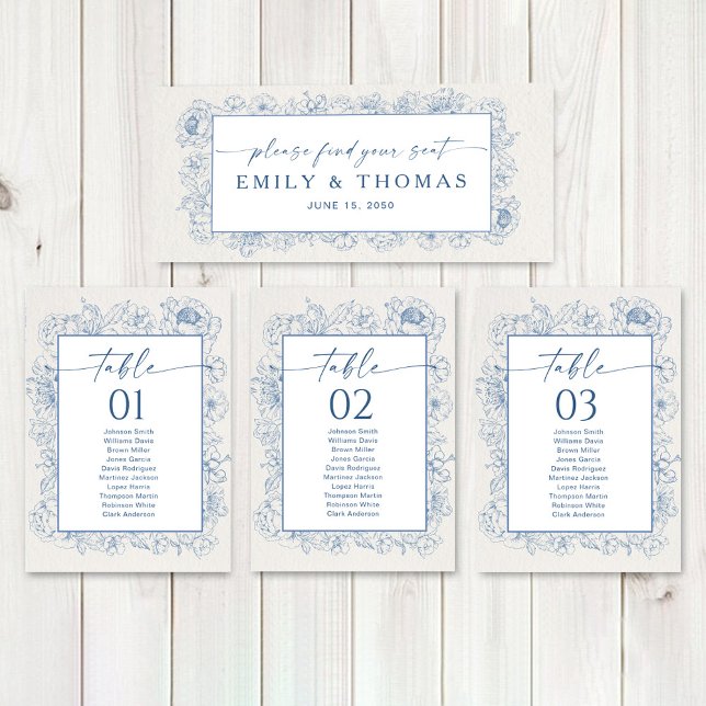 Floral Chinoiserie Wedding Head Table Sign (Von Creator hochgeladen)