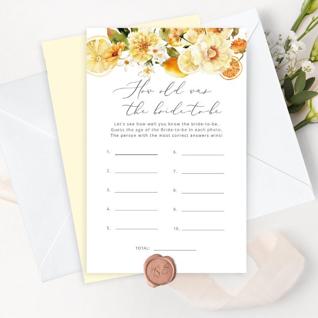 Floral citrus Wie alt war die Braut, um Spiel zu w (Von Creator hochgeladen)