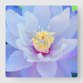 Floral Clock - Lavender Quadratische Wanduhr