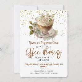 Floral Coffee Morning Fundraiser Einladung