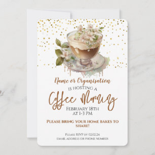 Floral Coffee Morning Fundraiser Einladung