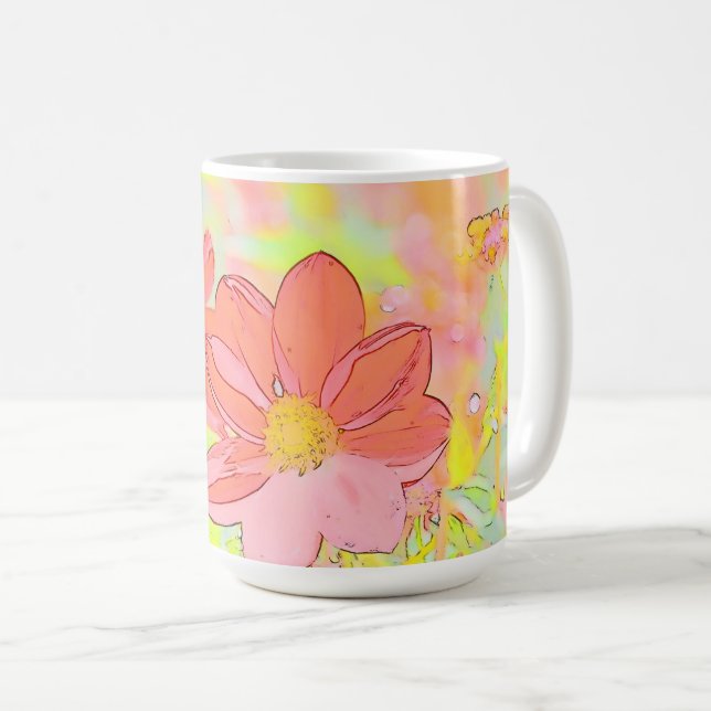Floral Coffee Mug Kaffeetasse (VorderseiteRechts)