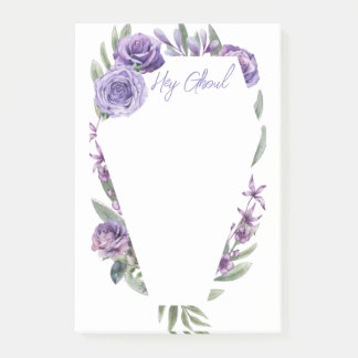 Floral Coffin Invitation Business Cards Post-it Klebezettel