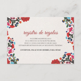 Floral Colorful Spanish Wedding Begleitkarte