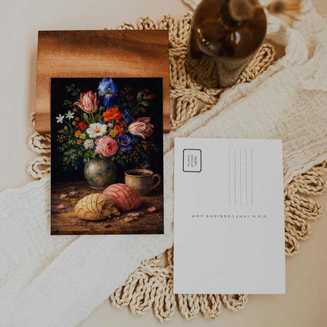 Floral Concha Still Life Art Postcard Postkarte (Von Creator hochgeladen)