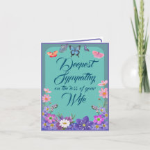 Floral Condolence Message Card für den Verlust der