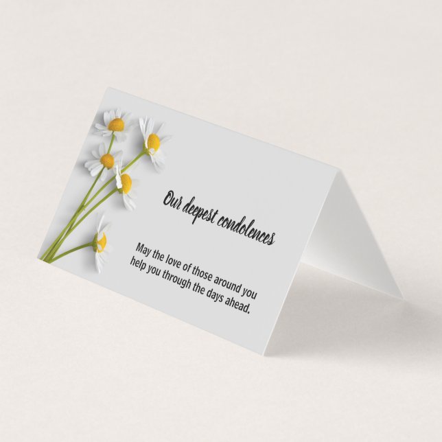 Floral Condolence Symphathy Card (Vorderseite)