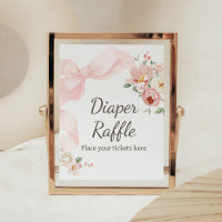 Floral Coquette Baby in Bloom Diaper Raffle