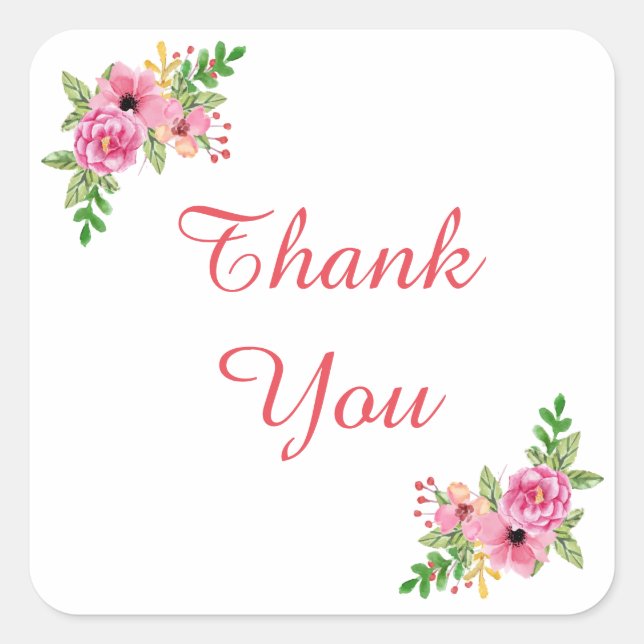 Floral Cornered Sticker (Vorderseite)