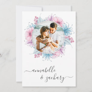 *~* Floral Couple FOTO UAWG + QR AR6 Wedding Inv Einladung