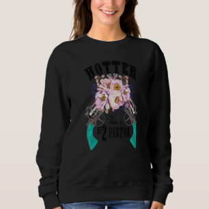 Floral Cowgirl Hotter als A 2 Dollar Pistol Weste Sweatshirt