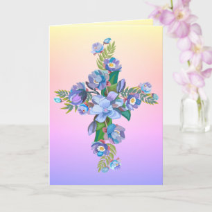 Floral Cross Card Karte