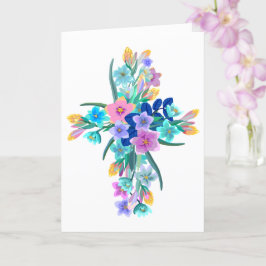 Floral Cross Card Karte