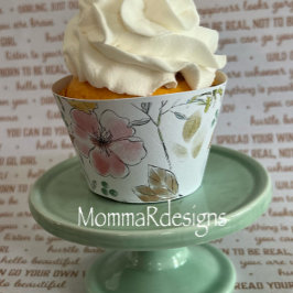 Floral cupcake Wrappers, DIY cupcake Wrapper