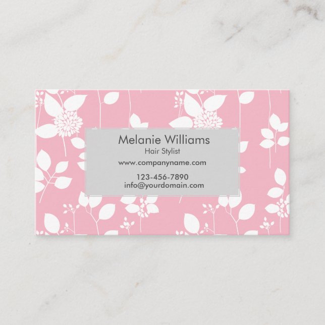Floral Custom Business Card Platzkarte (Vorderseite)