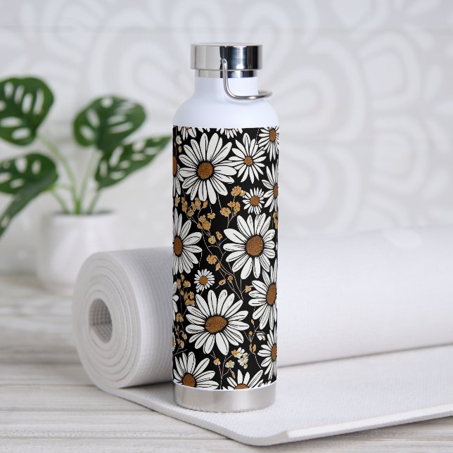 Floral Daisies Trinkflasche (Yoga)