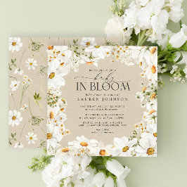Floral Daisy Baby in Bloom Kraft Papierdusche Einladung