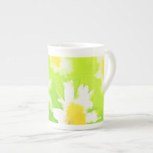 Floral Daisy Bone China Tasse