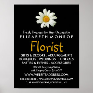 Floral Daisy, Floristry Advertising Poster