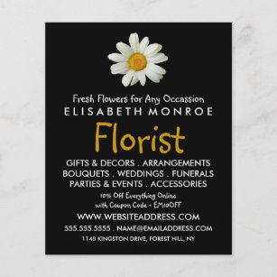 Floral Daisy, Floristry Werbung Flyer