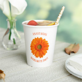 Floral Daisy Junggeselinnen-Abschied personalisier Pappbecher