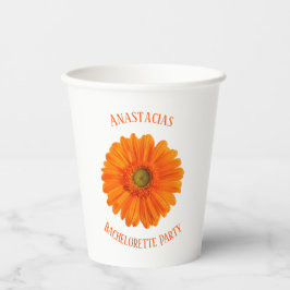 Floral Daisy Junggeselinnen-Abschied personalisier Pappbecher