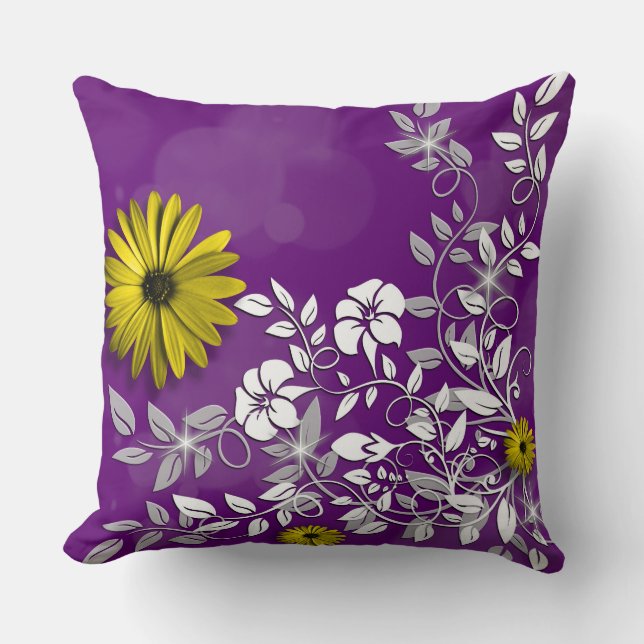 Floral Daisy Kissen (Vorderseite)