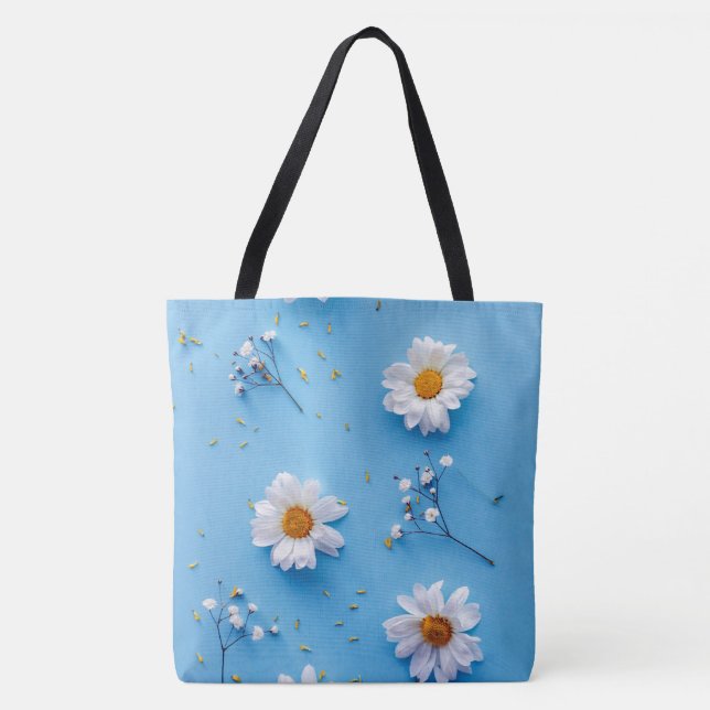 Floral Daisy Muster - Light Blue (Vorderseite)
