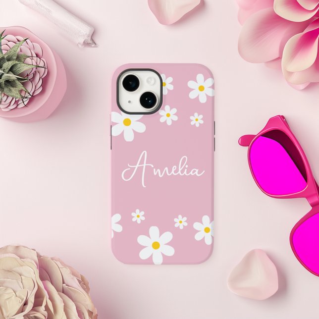 Floral Daisy Personalisiert iPhone Case (Von Creator hochgeladen)