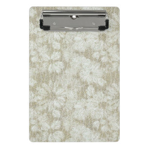 Floral Daisy Velvety Cream Textur Mini Klemmbrett