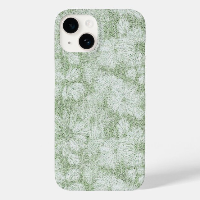 Floral Daisy Velvety LIme Green Case-Mate iPhone Hülle (Rückseite)
