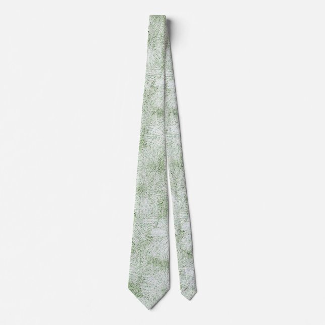 Floral Daisy Velvety LIme Green Krawatte (Vorderseite)