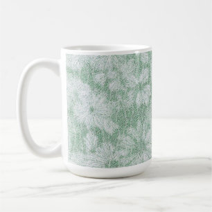 Floral Daisy Velvety Mint Green Kaffeetasse