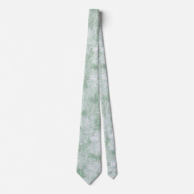 Floral Daisy Velvety Mint Green Krawatte (Vorderseite)