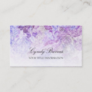 Floral Damask Business Card Visitenkarte