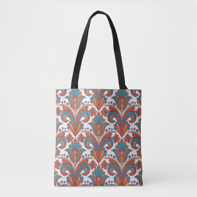 Floral Damask farblose nahtlose Muster (Vorderseite)