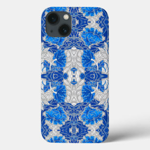 Floral Damask, Sapphire Blue und Grau Case-Mate iPhone Hülle