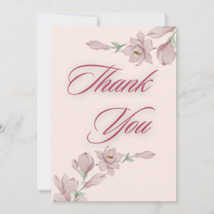 Floral danke You Card in einfachen und anständigen Feiertagskarte