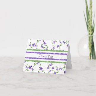 Floral Dankeschön Karte mit Violetten