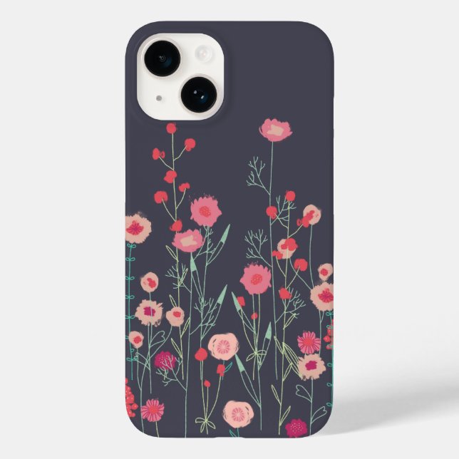 Floral Dark Boho Case-Mate iPhone Hülle (Rückseite)