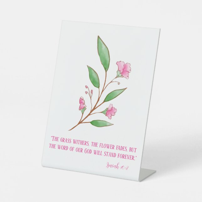 Floral das Wort Gottes Sockelschild (Vorderseite)