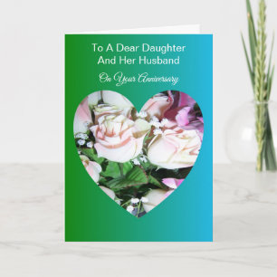 Floral Daughter Husband Personalisierter Jahrestag Karte