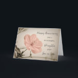Floral Daughter & Son in Law Wedding Jubiläum Karte<br><div class="desc">Happy Hochzeitstag Karte für Tochter und Sohn im Gesetz mit hübschen Vintagen rosa Blume,  und herzliche Vers.</div>