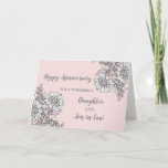 Floral Daughter & Son in Law Wedding Jubiläum Karte<br><div class="desc">Happy Hochzeitstag Karte für Tochter und Sohn im Gesetz mit hübschen rosa und weiß Blume,  und herzliche Vers.</div>