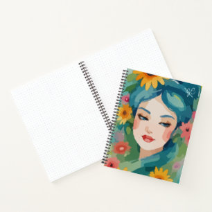 Floral Daydream Portrait Notizbuch