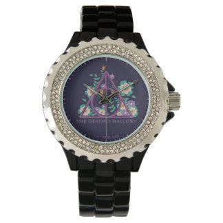 Floral Deathly Hallows Graphic Armbanduhr